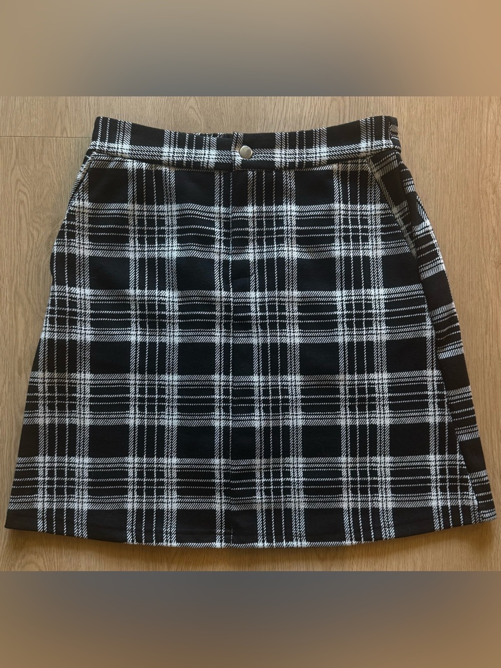 Vero Moda Black White Plaid Mini Skirt Y2K Size M